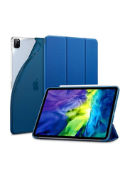 Apple iPad Pro 11'' (2020) Esr Rebound Slim Smart Mobile Phone Case Cover with Auto Sleep/Wake, Viewing/Typing Stand Mode, Flexible TPU Back & Rubberized Cover, Navy Blue