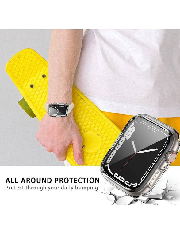 2-Piece TPU Full Anti Scratch Bumper Protector Smartwatch Case Cover for Apple Watch 38/40mm, Clear