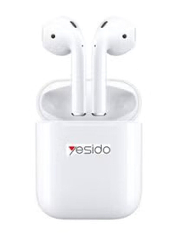 Yesido Wireless Bluetooth In-Ear Earbuds with Charging Case, White