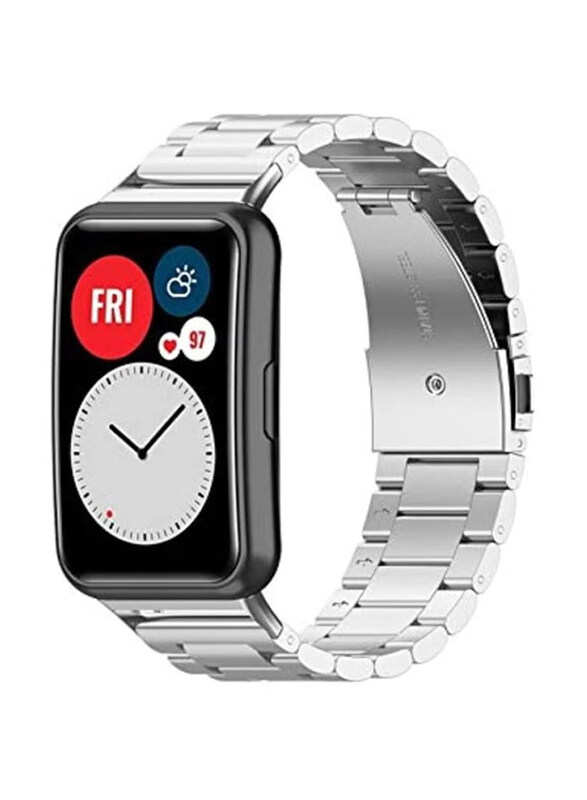 Replacement Stainless Steel Strap Band for Huawei Fit Watch, Silver