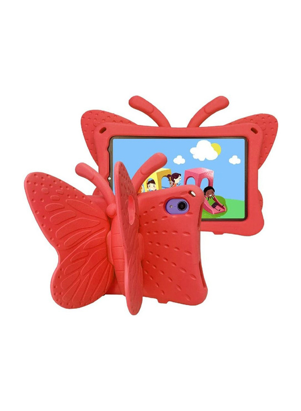 Apple iPad Mini 6th Gen Kids EVA Butterfly Stand Soft Tablet Back Case Cover, Red