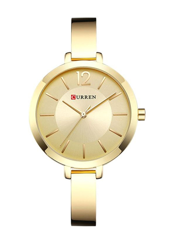 Curren Analog Watch for Women with Stainless Steel Band, GET15592794, Gold