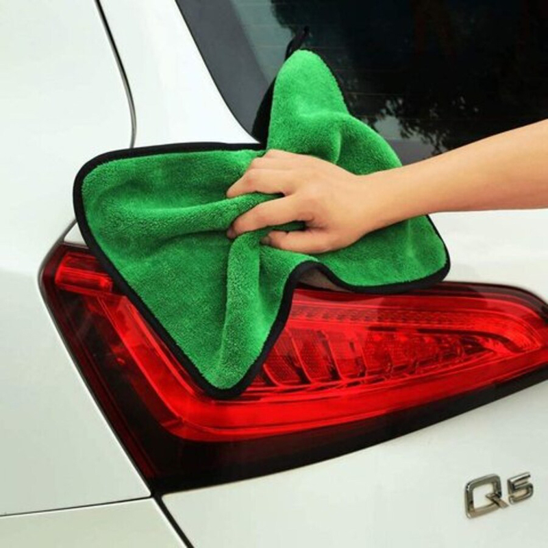 3-Piece Car Drying Microfiber Towel, Green