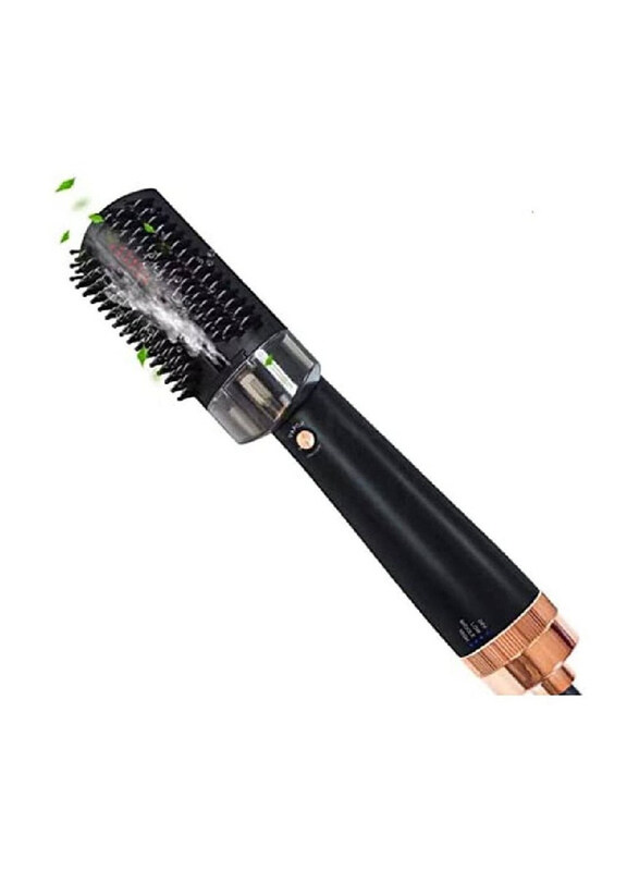 

Generic Professional 3-in-1 Steam Hair Dryer Brush with Infrared Light & Steam Spray Hot Air Comb, Black