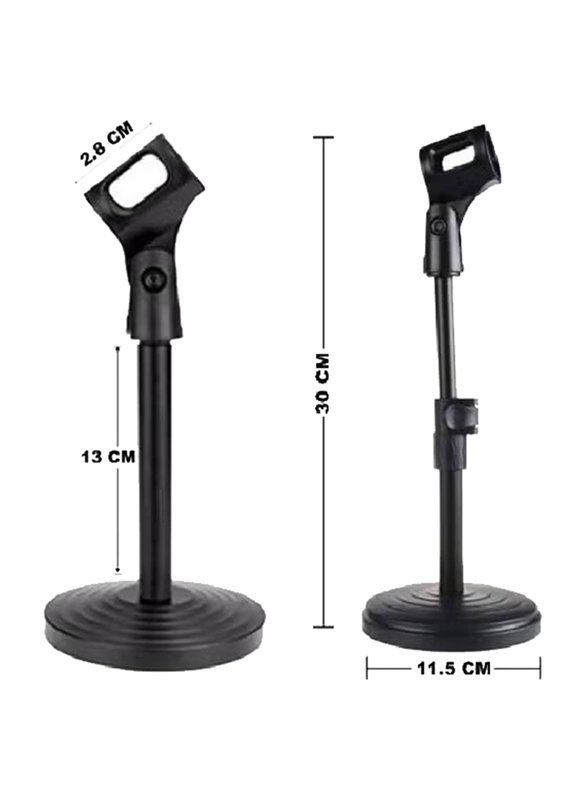 Adjustable Desk Microphone Stand, Black
