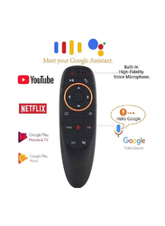 Voice Air Mouse Wireless Remote Control with 6 Axis Gyroscope and IR for Android TV Box/PC, Black