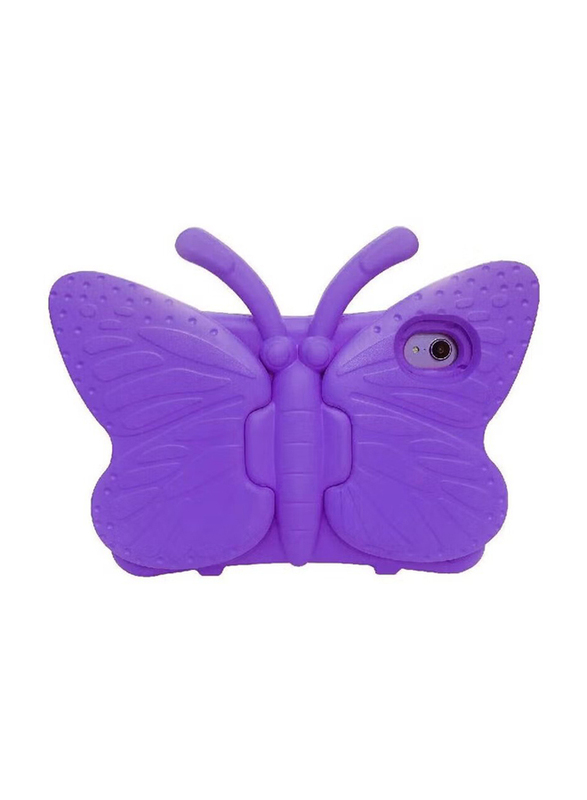 Apple iPad Mini 6th Generation Kids EVA Butterfly Stand Soft Tablet Case Cover, Purple