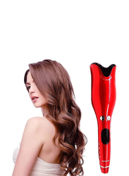 Umate Automatic Ceramic Rotating Hair Curler, Red