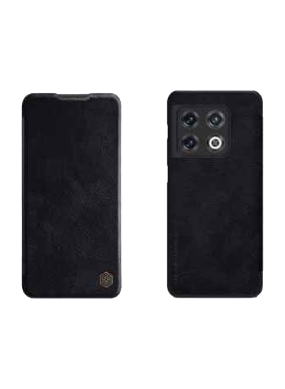 Nillkin OnePlus 10 Pro 5g Genuine Leather Flip Folio Mobile Phone Case Cover, Black