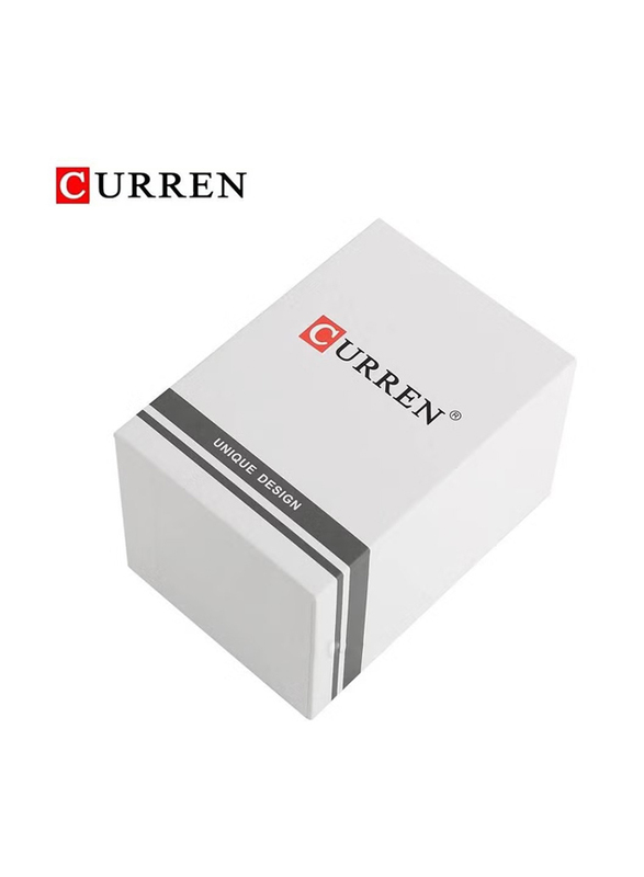 Curren New Fashion Quartz Movement Analog Wrist Watch for Women with Stainless Steel Band, Water Resistant, 9009, Silver