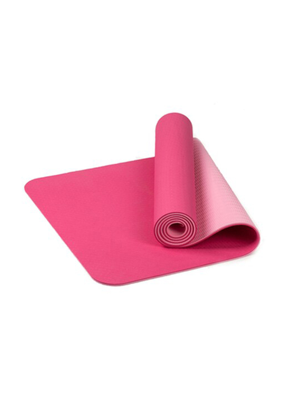 TPE Thick Non-Slip Exercise Yoga Mat, 6mm, Pink