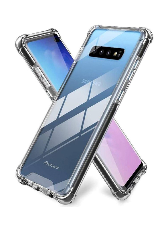 Samsung Galaxy S10 Protective Shock Absorption Bumper Soft Transparent Mobile Phone Case Cover, Clear