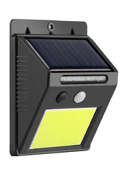 48 LED Human Infrared PIR Solar Motion Sensor Wall Lamp, Black