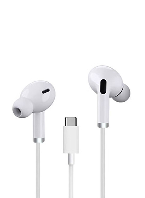 Wired In-Ear Type-C USB  Earphones with Microphone, White