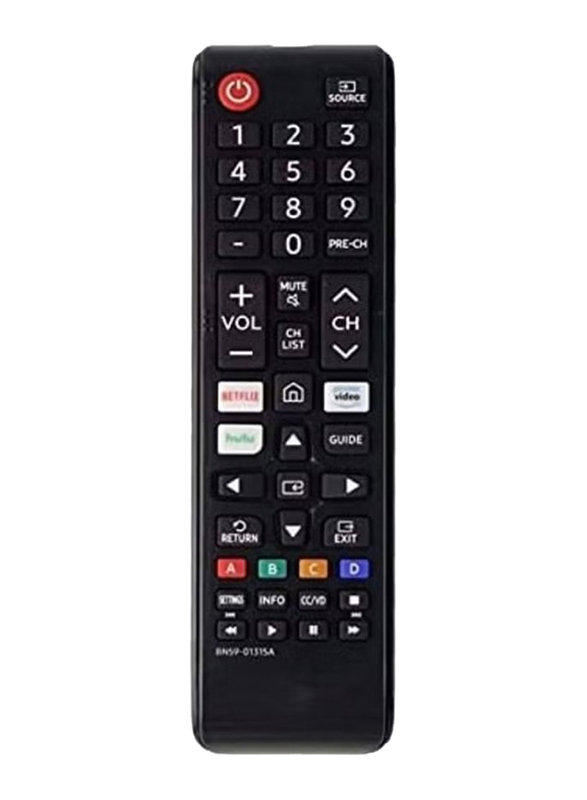 Replacement Remote Control for Samsung LED LCD Plasma 3D Smart TVs, Black