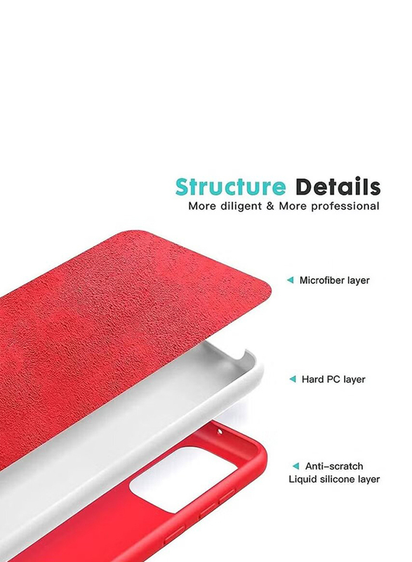 Samsung Galaxy A72 5g Soft Silicone Protective Mobile Phone Case Cover, Red