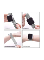 Replacement Milanese Loop Strap Band for Apple iWatch Series 42/44mm, Silver