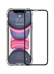 Apple iPhone 12 Pro Max 6.5-inch Shockproof Bumper Mobile Phone Case Cover and Screen Protector, Clear