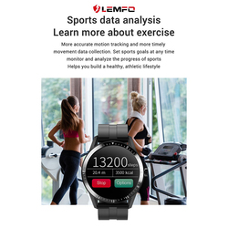 Lemfo 1.3-inch G20 BT 4.0 HD Screen Multi-Sports Mode Smartwatch, Black