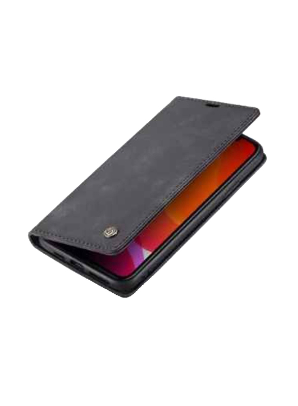 Samsung Galaxy A33 5g Genuine Leather Wallet Magnetic Mobile Phone Case Cover, Black