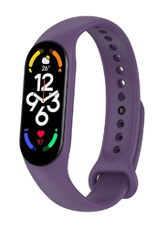 Silicone Replacement Wristband Waterproof Bracelet Strap for Xiaomi Mi Band 7, Purple