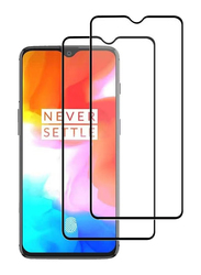 OnePlus 7 2 Piece Tempered Glass Screen Protector, Clear/Black