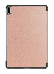 Huawei MatePad Pro 10.8 2021 Protective Stand Slim Lightweight Folio Hard Shell Back Tablet Case Cover, Rose Gold