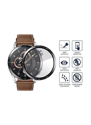 Tempered Glass Screen Protector for Huawei Watch GT3 Pro 43mm, Black/Clear