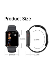 44mm HW22 Smartwatch with HD Touch Screen & Bluetooth Call, Black
