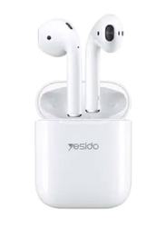 Wireless In-Ear Bluetooth Earbuds with Charging Case, White
