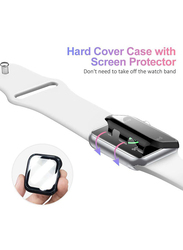 Ultra-Thin Hard Case Cover with Screen Protector for Apple Watch Series 5/4, Black/Clear