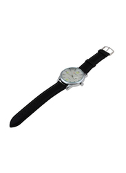 Curren Analog Watch for Men with Leather Band, 8116, Black-White