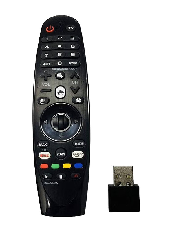 

Ics MR-18/600 Replacement Magic TV Remote Control for LG Televisions Smart TVs Netflix and Prime Hot Button, Black