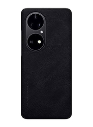 Nillkin Huawei P50 Pro Qin Series Classic Flip Leather Protective Mobile Phone Case Cover, Black