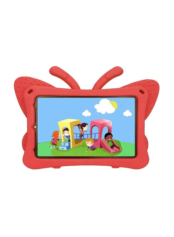 Apple iPad Mini 6th Gen Kids EVA Butterfly Stand Soft Tablet Back Case Cover, Red