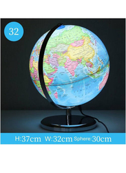 32cm World Globe Political Map with LED Light, Multicolour