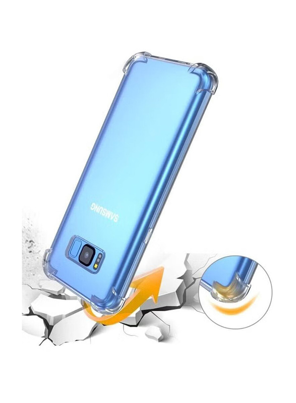 Samsung Galaxy S8+ Soft Silicone Shockproof Anti-Scratch Protective Bumper Shell Corner Mobile Phone Case Cover, Clear