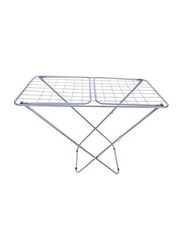 Large Folding Clothes Airer - Drying Space Laundry Washing Durable Metal Drying Rack, Silver