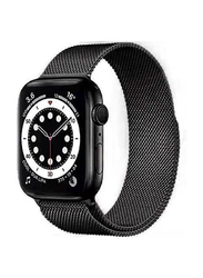 Replacement Milanese Loop Strap for Apple Watch Band 45/44/42mm, Black