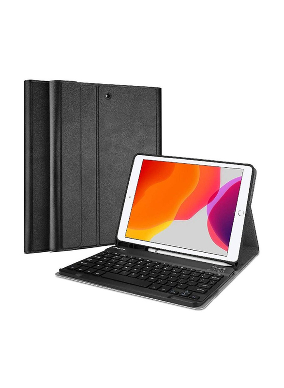 English Keyboard Case Cover for Apple iPad 10.9 Inch, Black