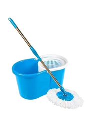 360 Rotating Spin Mop with Bucket Set, Blue/White