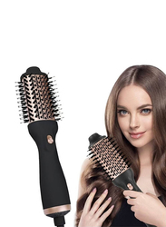 Arabest Professional Hot Air Styler One Step Hair Dryer & Volumizer Hair Straightener Brush Comb, Black/Rose Gold