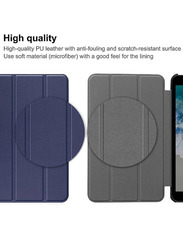 Nokia T10 Ultra-Thin Lightweight Trifold Stand Protective Premium Leather Tablet Flip Case Cover, Blue