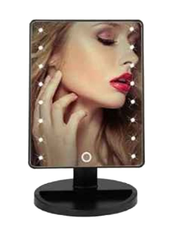 Touch Screen Lightning Vanity Makeup Mirror With Led Lights, Black