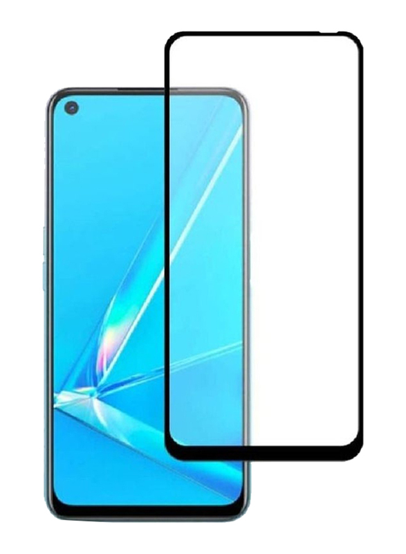 Oppo A72 Hardness Full Coverage Tempered Glass Screen Protector, Clear/Black