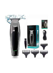 VGR Professional Waterproof Display Grooming Titanium Ceramic Blade Hair Trimmer, Black