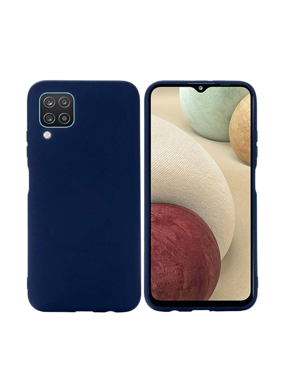 Samsung Galaxy A12 Protective Soft Silicone Mobile Phone Case Cover, Blue