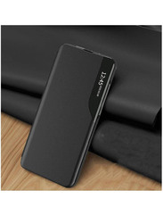 Nokia T20 Slim Protective Premium Leather Flip Ultra-Thin Lightweight Trifold Stand Tablet Case Cover, Black