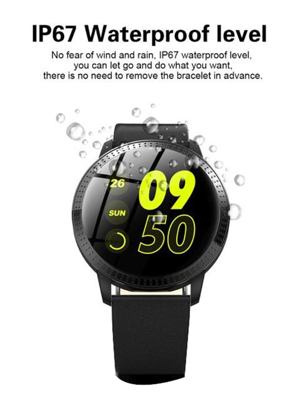 CF18 Smartwatch with 150.0 mAh, Black