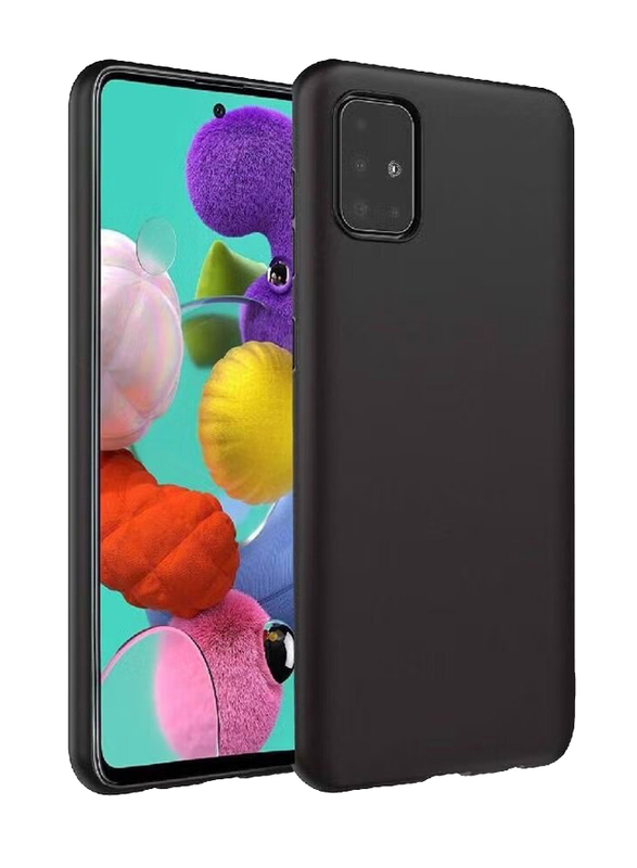 Samsung Galaxy M51 Protective Soft Silicone Mobile Phone Case Cover, Black